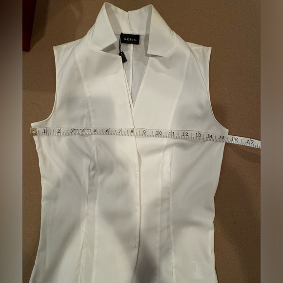Akris Architecture Collection Stand-collar Blouse in White- Size 2 - NWT - Picture 13 of 16